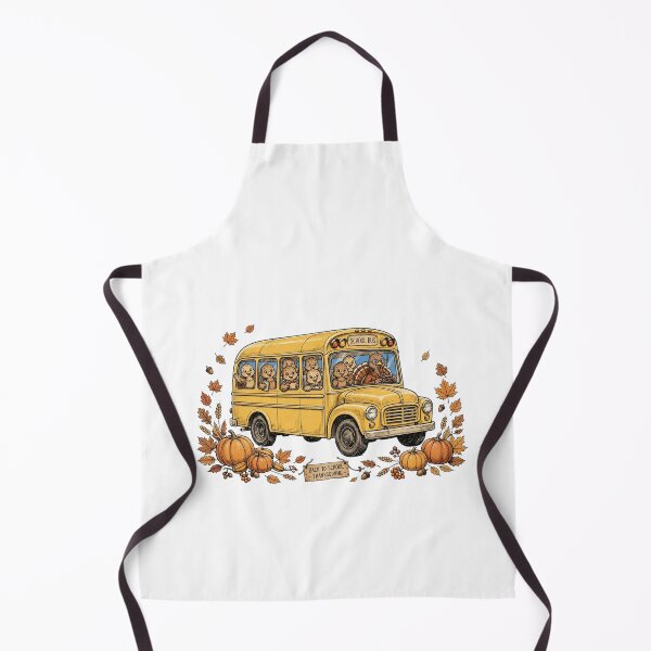 Item preview, Back To School Thanksgiving Teacher Turkey School Bus Fall Vintage Retro designed and sold by Yellowriversss.