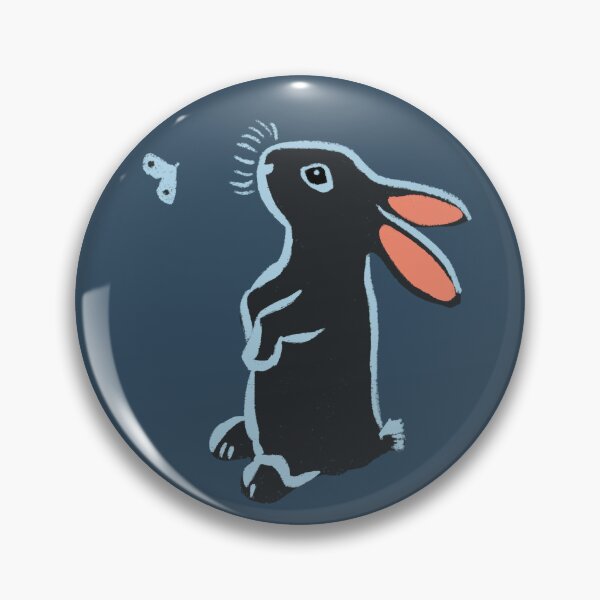 Item preview, Moon gazing bunny illustration with a dark blue background designed and sold by bee-denham-art.