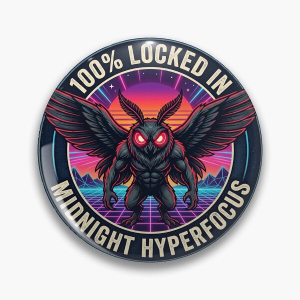 Item preview, Sisu Mothman - Locked In Midnight Hyperfocus designed and sold by SisuPrintsCo.