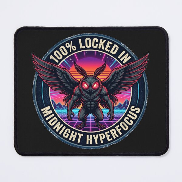 Item preview, Sisu Mothman - Locked In Midnight Hyperfocus designed and sold by SisuPrintsCo.
