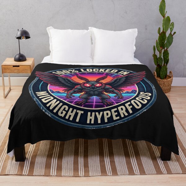 Item preview, Sisu Mothman - Locked In Midnight Hyperfocus designed and sold by SisuPrintsCo.