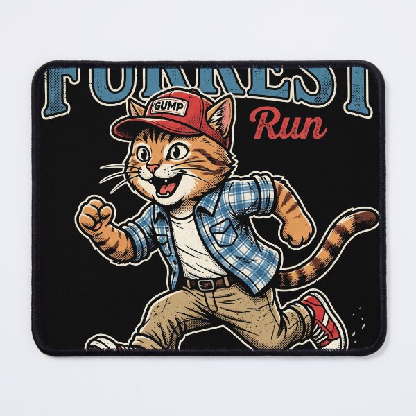 Item preview, Run Furrest Run - Funny 90s Retro Cinema Cat Parody designed and sold by AdyKurniawan.