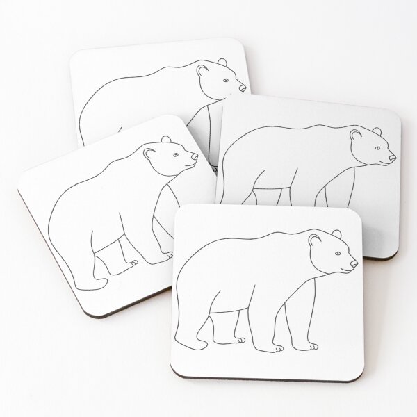 Item preview, Bear Elegant 2 Line Art Gift designed and sold by OneLine Studio.