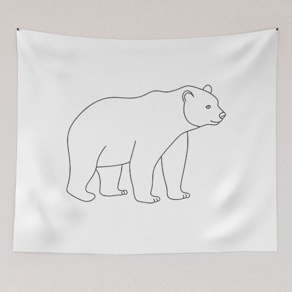 Item preview, Bear Elegant 2 Line Art Gift designed and sold by OneLine Studio.