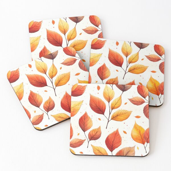 Item preview, Vibrant Watercolour Autumn Leaves Pattern designed and sold by 247GiftsbyTina.