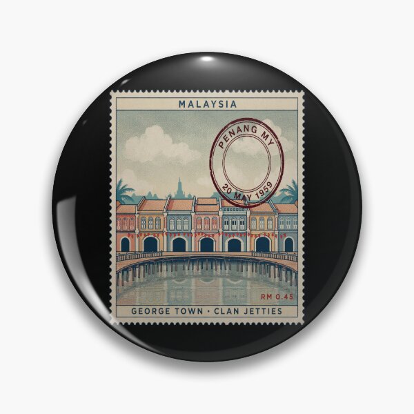 Item preview, Penang Malaysia George Town Heritage Stamp Sticker designed and sold by stickercuffs.