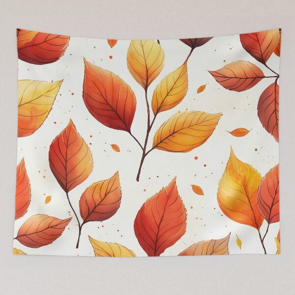 Item preview, Vibrant Watercolour Autumn Leaves Pattern designed and sold by 247GiftsbyTina.