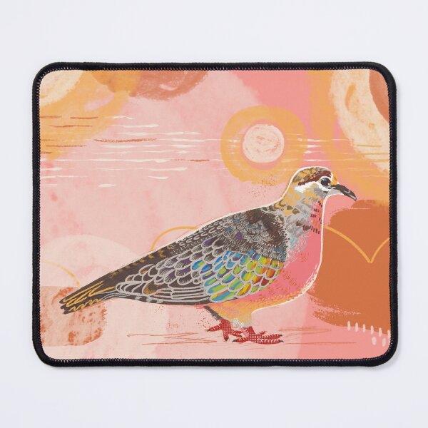 Item preview, Bronzewing pigeon against an abstract background designed and sold by bee-denham-art.
