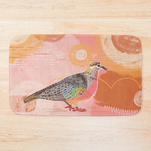 Item preview, Bronzewing pigeon against an abstract background designed and sold by bee-denham-art.