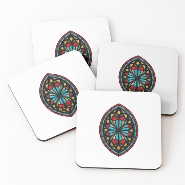 Item preview, Gothic Stained Glass Sacred Geometry Mandorla Emblem designed and sold by Dzblack.