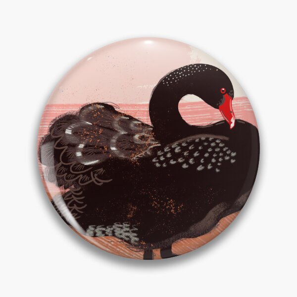 Item preview, Black Swan against an abstract background designed and sold by bee-denham-art.