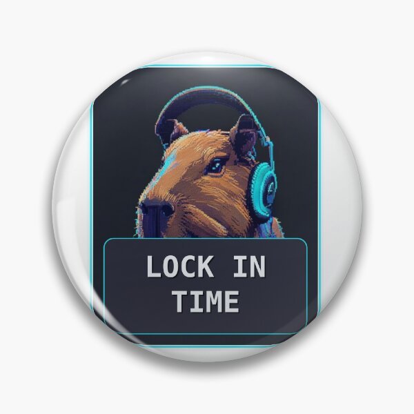 Item preview, Lock In Time — Funny Pixel Art Cozy Gaming Studio designed and sold by One More Run.