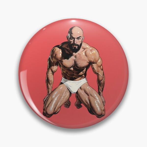 Item preview, Muscular Bearded Man Illustration – Retro Comic Style Male Art designed and sold by gayishdesign.