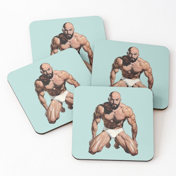 Item preview, Muscular Bearded Man Illustration – Retro Comic Style Male Art designed and sold by gayishdesign.