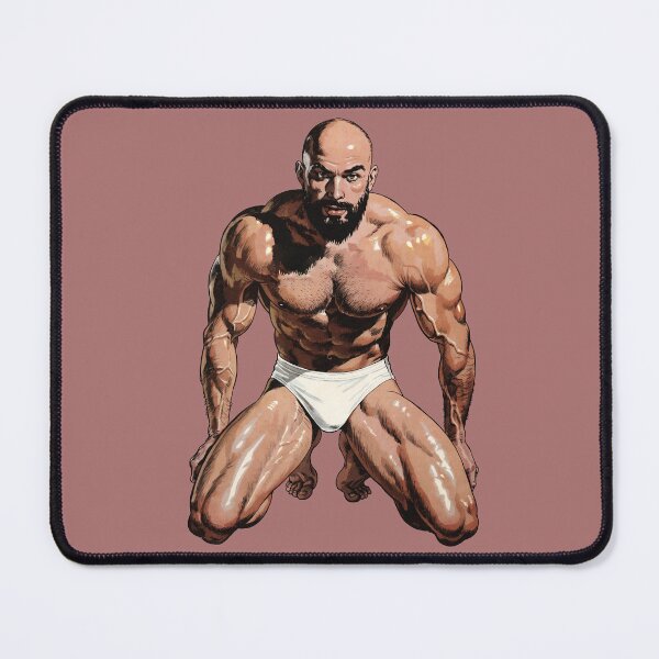 Item preview, Muscular Bearded Man Illustration – Retro Comic Style Male Art designed and sold by gayishdesign.