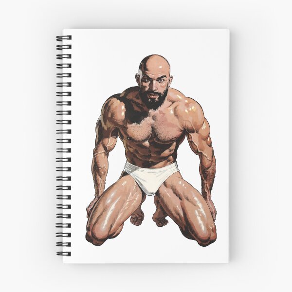 Item preview, Muscular Bearded Man Illustration – Retro Comic Style Male Art designed and sold by gayishdesign.