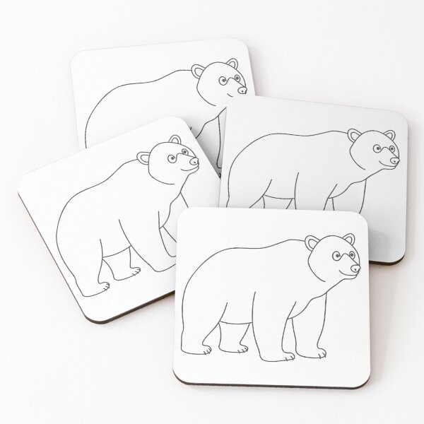 Item preview, Bear Friendly 2 Line Art Gift designed and sold by OneLine Studio.