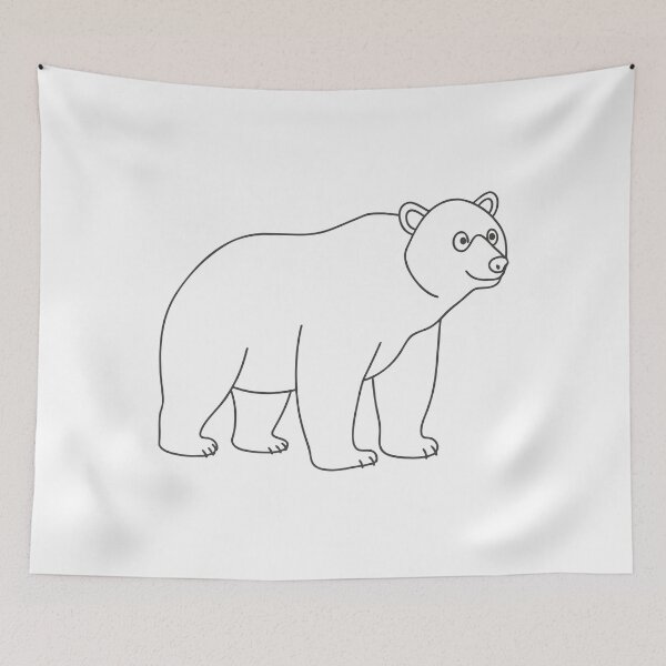 Item preview, Bear Friendly 2 Line Art Gift designed and sold by OneLine Studio.