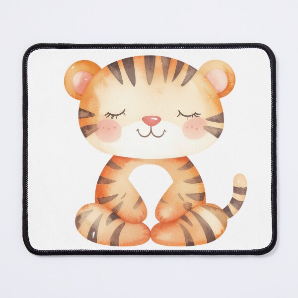 Item preview, Cute Chilling Tiger with Closed Eyes Kawaii designed and sold by pickzone.