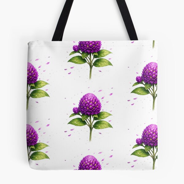 Item preview, Vibrant Purple Globe Amaranth - Botanical Floral Art designed and sold by artbucketstudio .