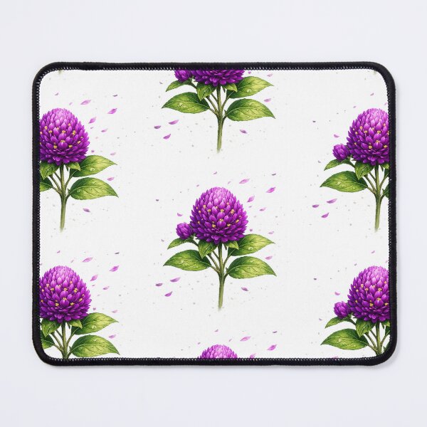 Item preview, Vibrant Purple Globe Amaranth - Botanical Floral Art designed and sold by artbucketstudio .