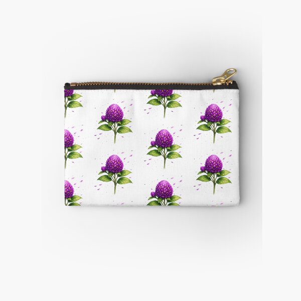 Item preview, Vibrant Purple Globe Amaranth - Botanical Floral Art designed and sold by artbucketstudio .