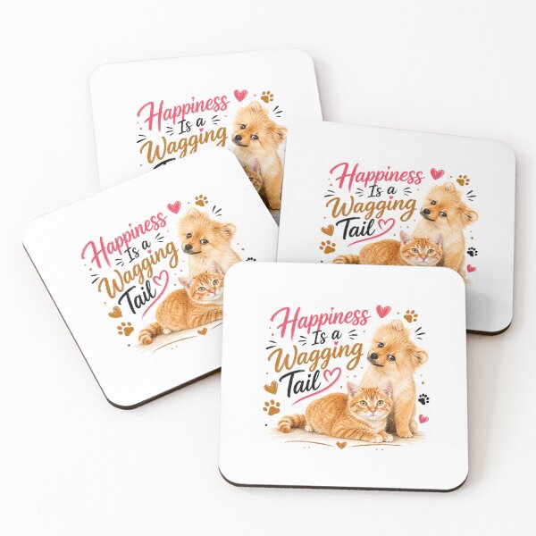 Item preview, Happiness Is a Wagging Tail designed and sold by KrithigaArts.