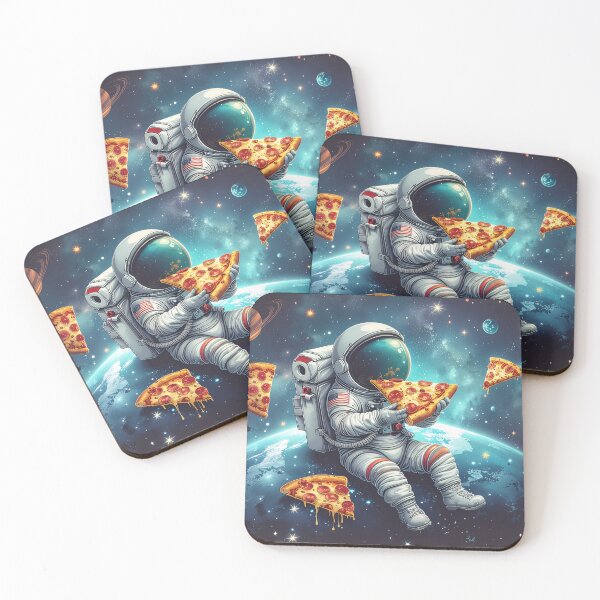 Item preview, Cute Space Astronaut Eating Pizza Meme designed and sold by pickzone.