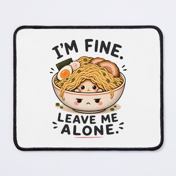 Item preview, Introvert Ramen – Cute Kawaii Noodle Bowl | I'm Fine Leave Me Alone Funny Foodie Shirt designed and sold by Snackwear Apparel.