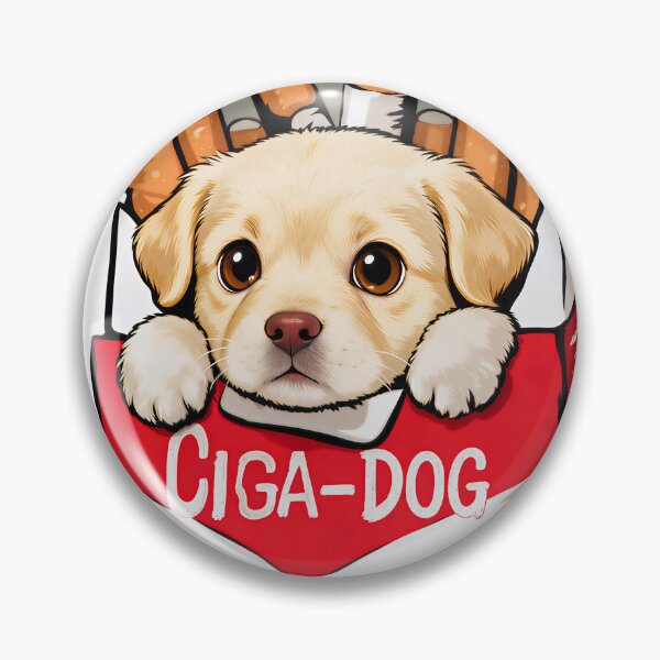 Item preview, Cute Puppy Cigarette Parody Art designed and sold by HoloHugDesigns.