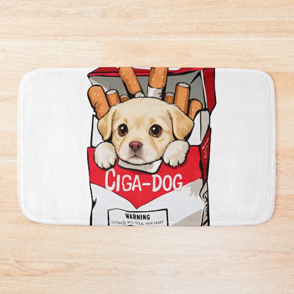 Item preview, Cute Puppy Cigarette Parody Art designed and sold by HoloHugDesigns.
