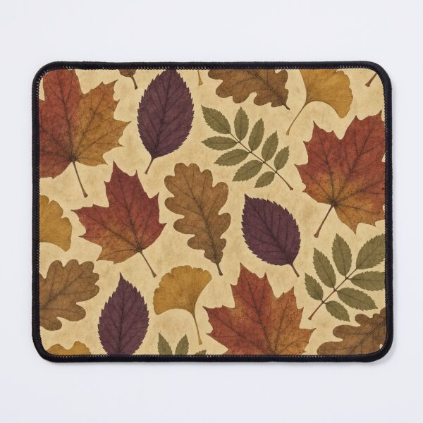Item preview, Pressed Autumn Leaves Botanical Study in Rust Ochre and Deep Plum designed and sold by StickyGuys.
