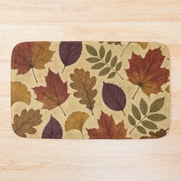 Item preview, Pressed Autumn Leaves Botanical Study in Rust Ochre and Deep Plum designed and sold by StickyGuys.