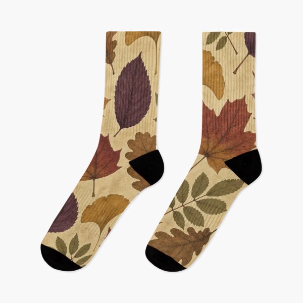 Item preview, Pressed Autumn Leaves Botanical Study in Rust Ochre and Deep Plum designed and sold by StickyGuys.