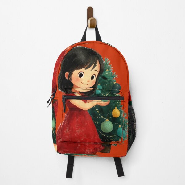 Item preview, Cute Little Girl Decorating Christmas Tree Art designed and sold by colorful-white.