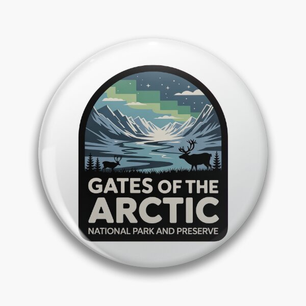Item preview, Gates of the Arctic National Park and Preserve Vintage Travel Badge designed and sold by Teelogic.
