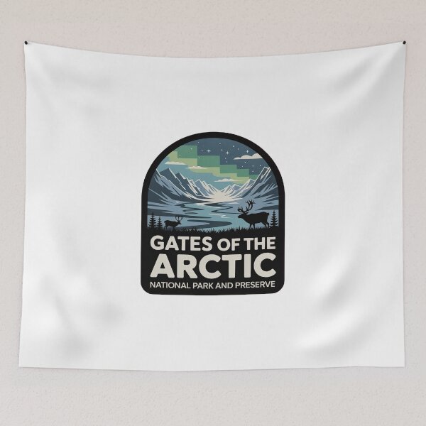 Item preview, Gates of the Arctic National Park and Preserve Vintage Travel Badge designed and sold by Teelogic.