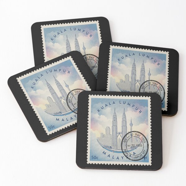 Item preview, Kuala Lumpur Malaysia Petronas Towers Skyline Stamp Sticker designed and sold by stickercuffs.