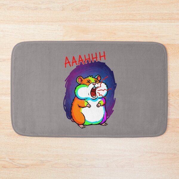 Item preview, Funny Screaming Hamster AAAHHH Meme Rainbow Aesthetic designed and sold by Golden_Pixel_Paper.