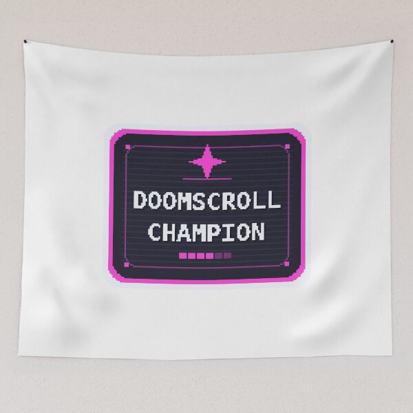 Item preview, Doomscroll Champion — Funny Pixel Art Very-Online Humor designed and sold by One More Run.