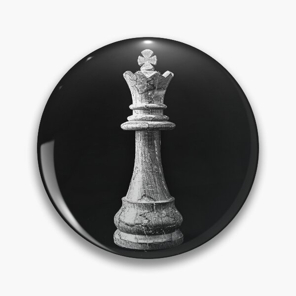 Item preview, Distressed Chess Queen Black and White Strategy Art designed and sold by inkoutninja.
