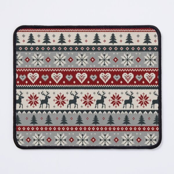 Item preview, Scandinavian Folk Winter with Nordic Reindeer Snowflakes and Folk Hearts designed and sold by StickyGuys.