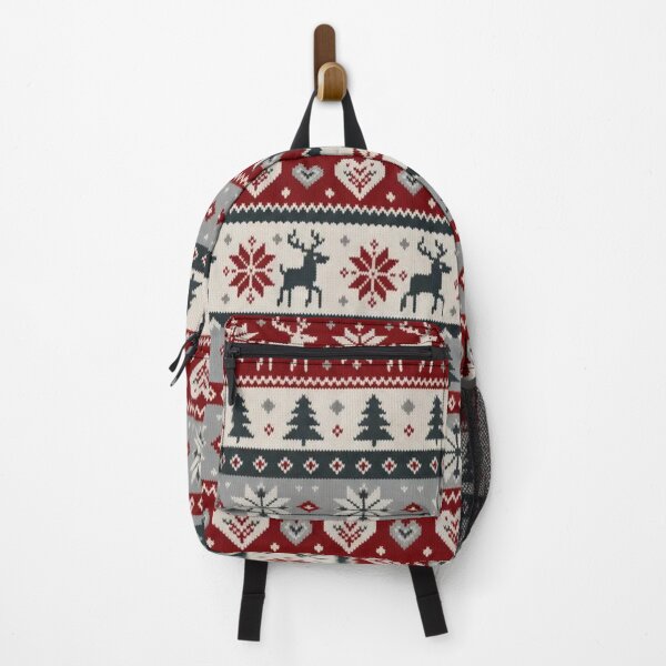 Item preview, Scandinavian Folk Winter with Nordic Reindeer Snowflakes and Folk Hearts designed and sold by StickyGuys.