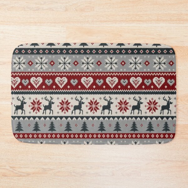 Item preview, Scandinavian Folk Winter with Nordic Reindeer Snowflakes and Folk Hearts designed and sold by StickyGuys.