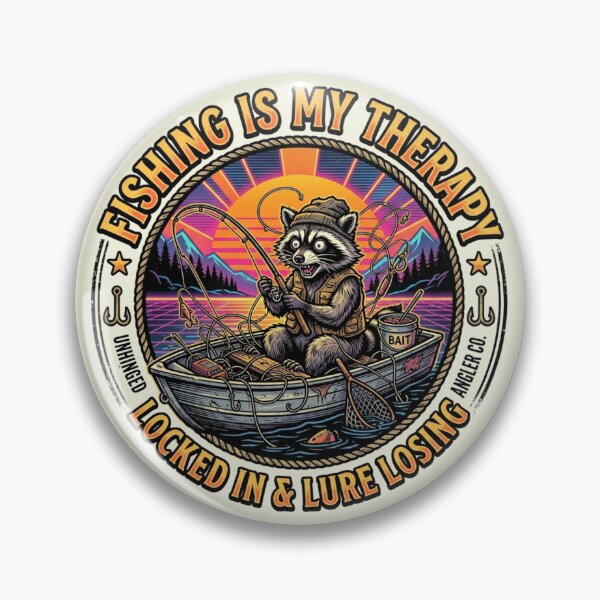 Item preview, Jimothy Raccoon - Fishing Therapy & Pure Grit designed and sold by SisuPrintsCo.