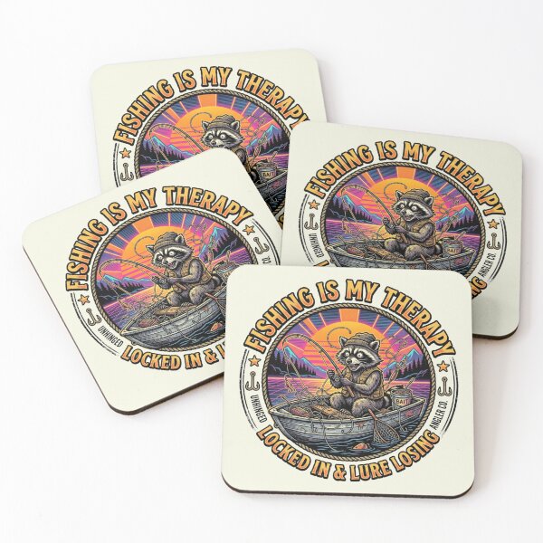 Item preview, Jimothy Raccoon - Fishing Therapy & Pure Grit designed and sold by SisuPrintsCo.