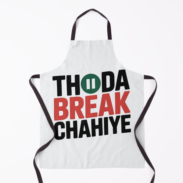 Item preview, Thoda Break Chahiye – Funny Relatable Desi Quote Design designed and sold by Swati Art Shop.