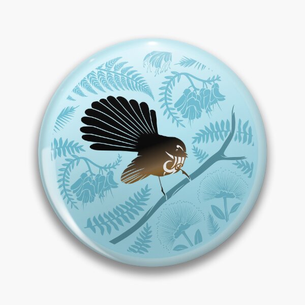Item preview, New Zealand Native Fantail - BLUE designed and sold by MY NEW ZEALAND.