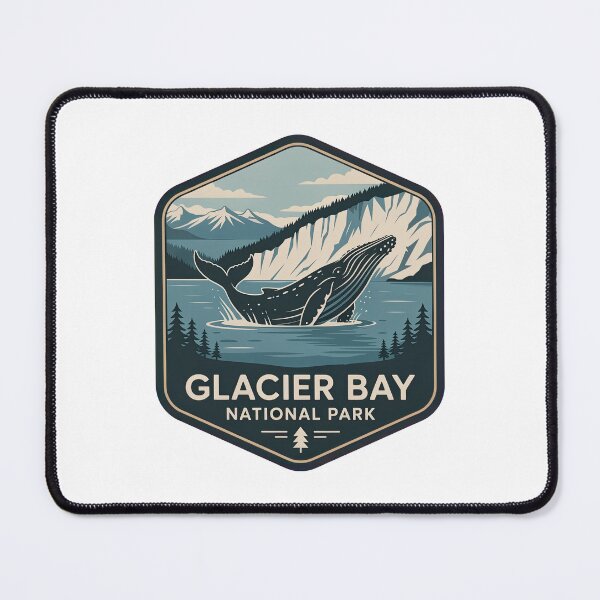 Item preview, Glacier Bay National Park Vintage Travel Badge designed and sold by Teelogic.