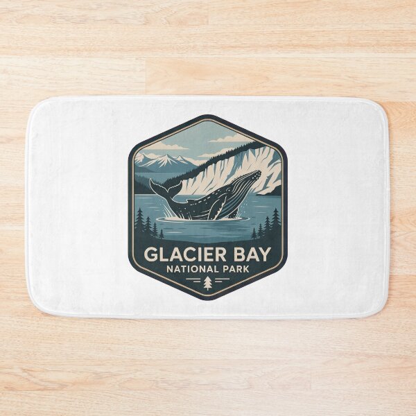 Item preview, Glacier Bay National Park Vintage Travel Badge designed and sold by Teelogic.